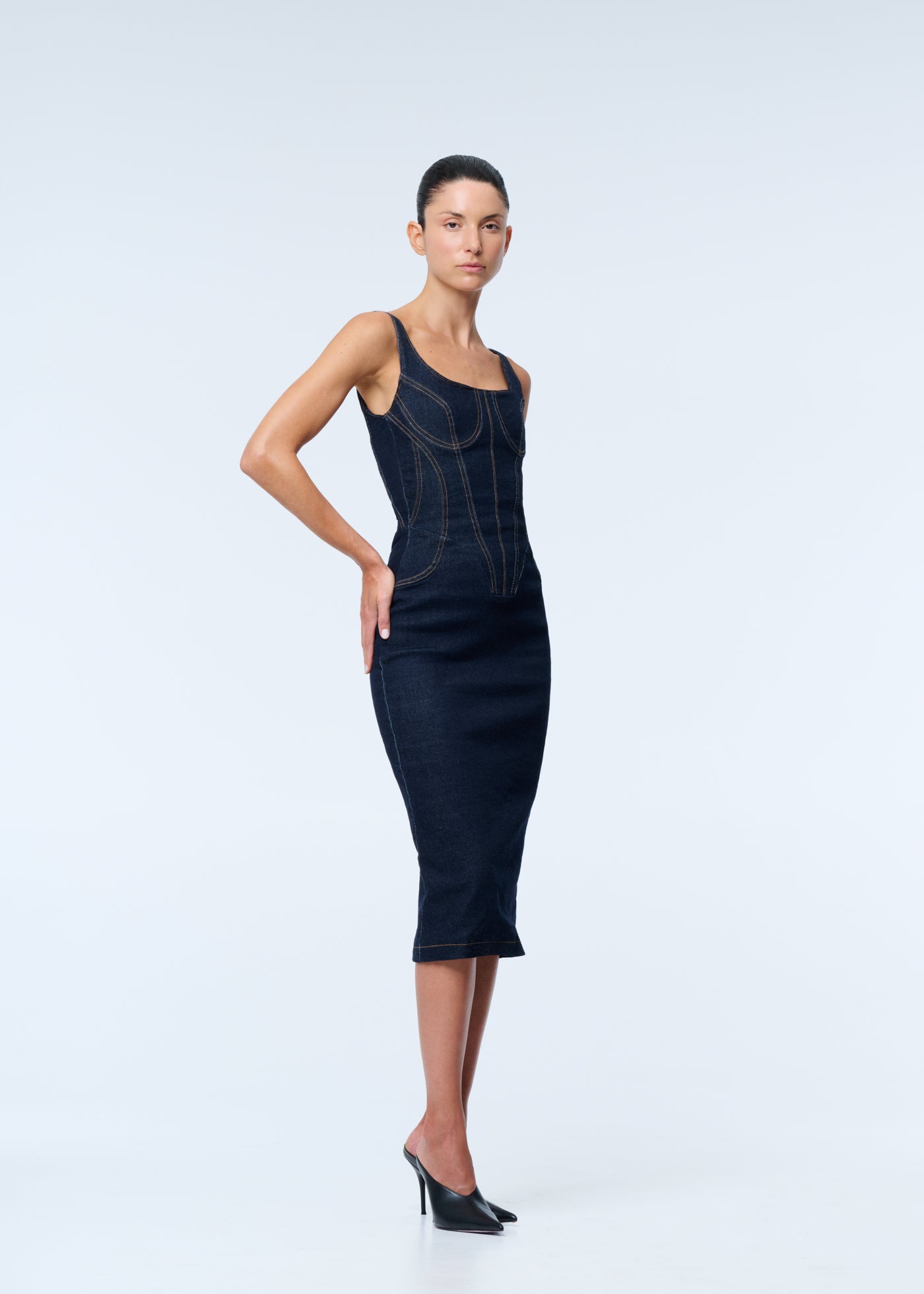 INDIGO MIDI DRESS