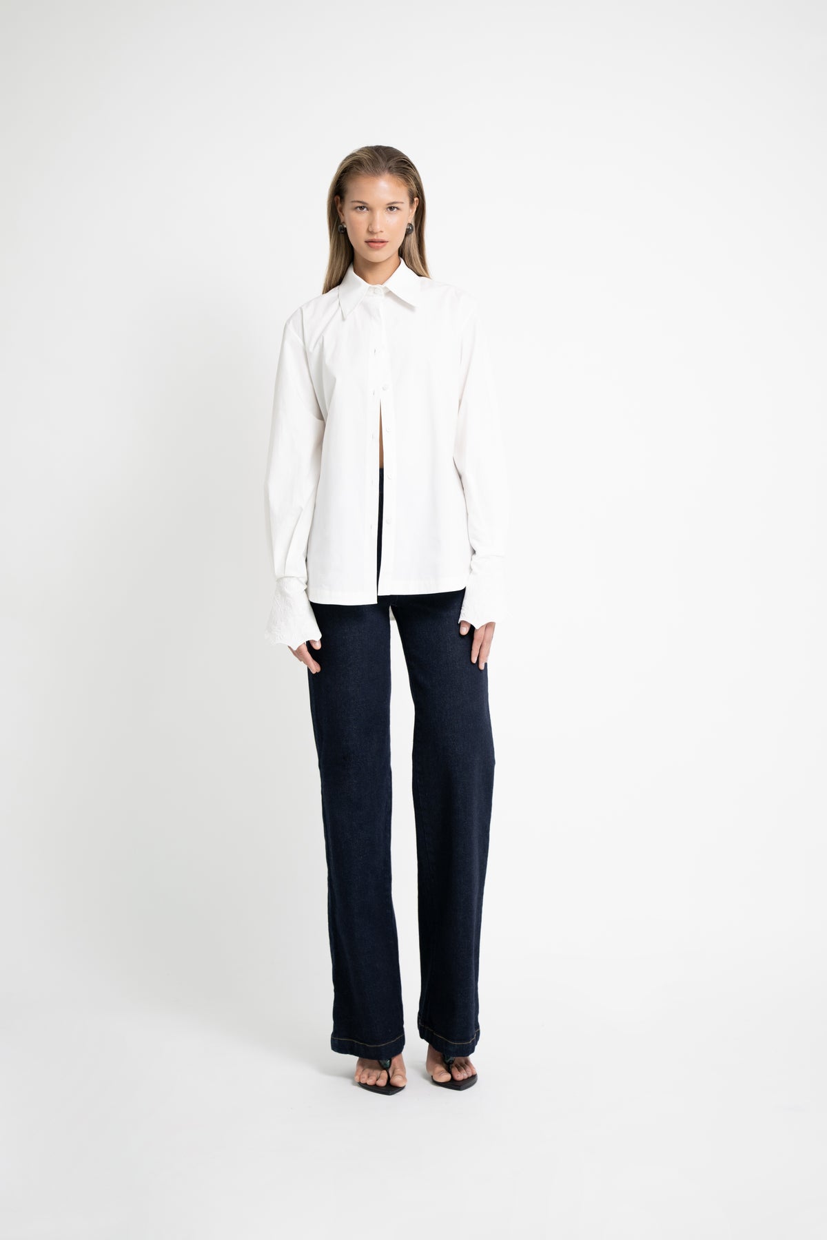 RHEA COTTON BUTTON UP
