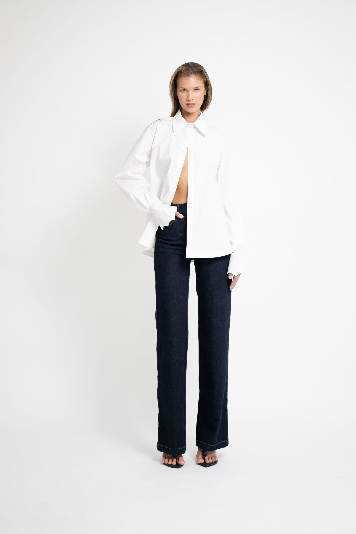 RHEA COTTON BUTTON UP