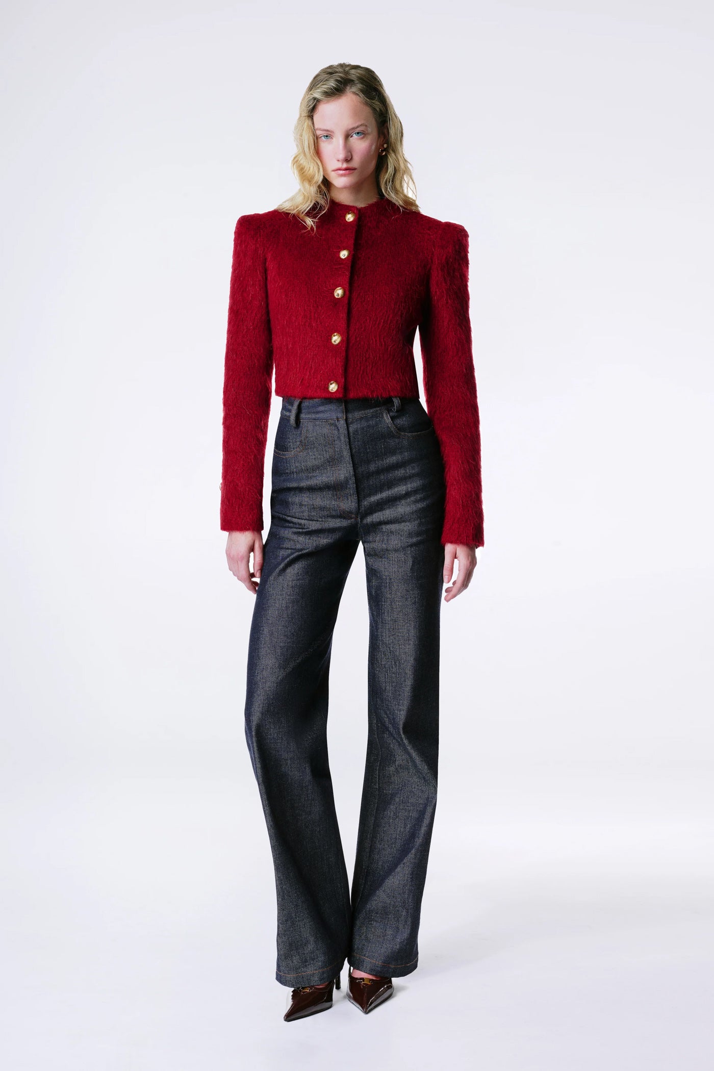 The Midi Jacket Burgundy