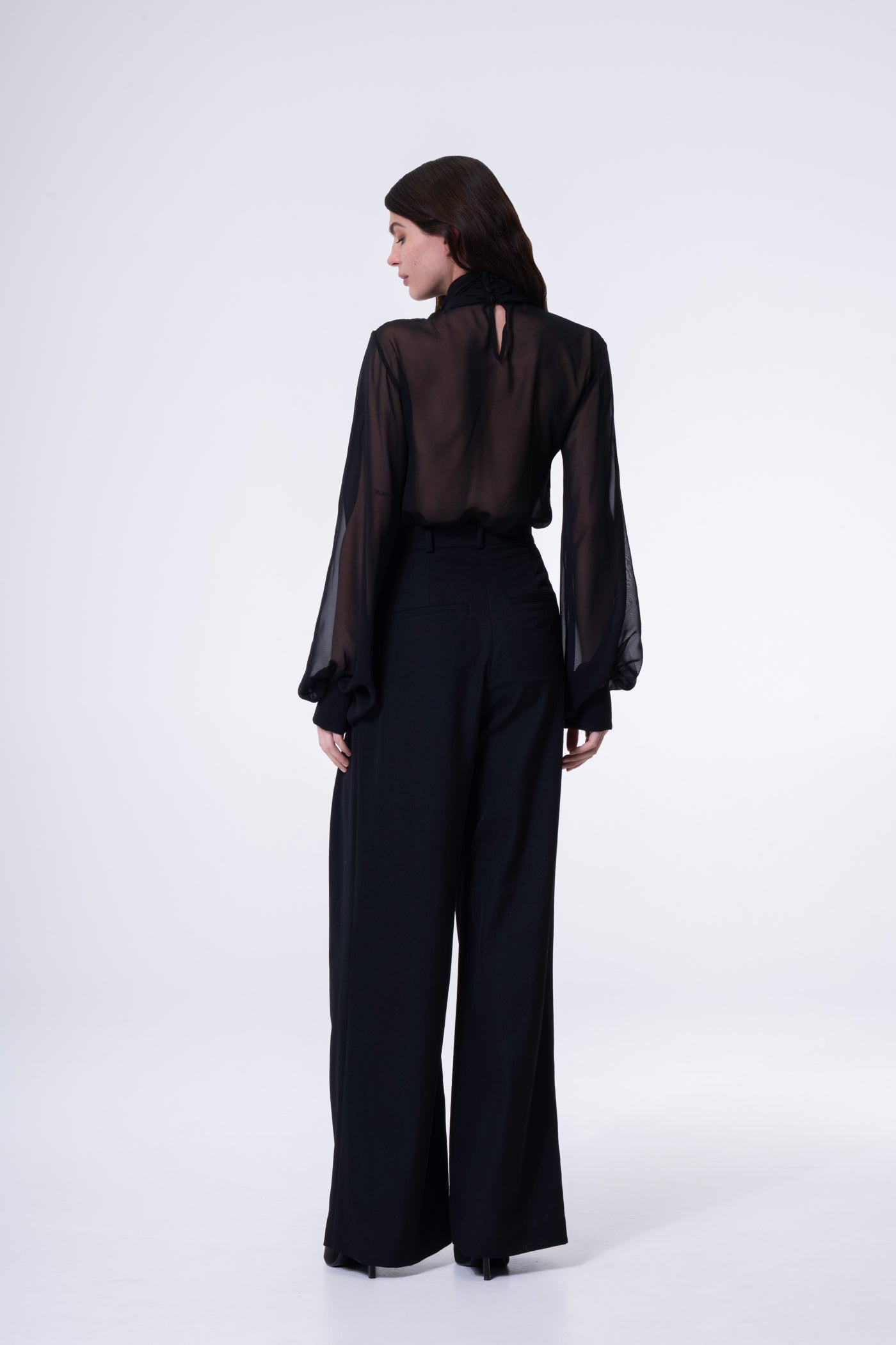 The Bow Blouse Black