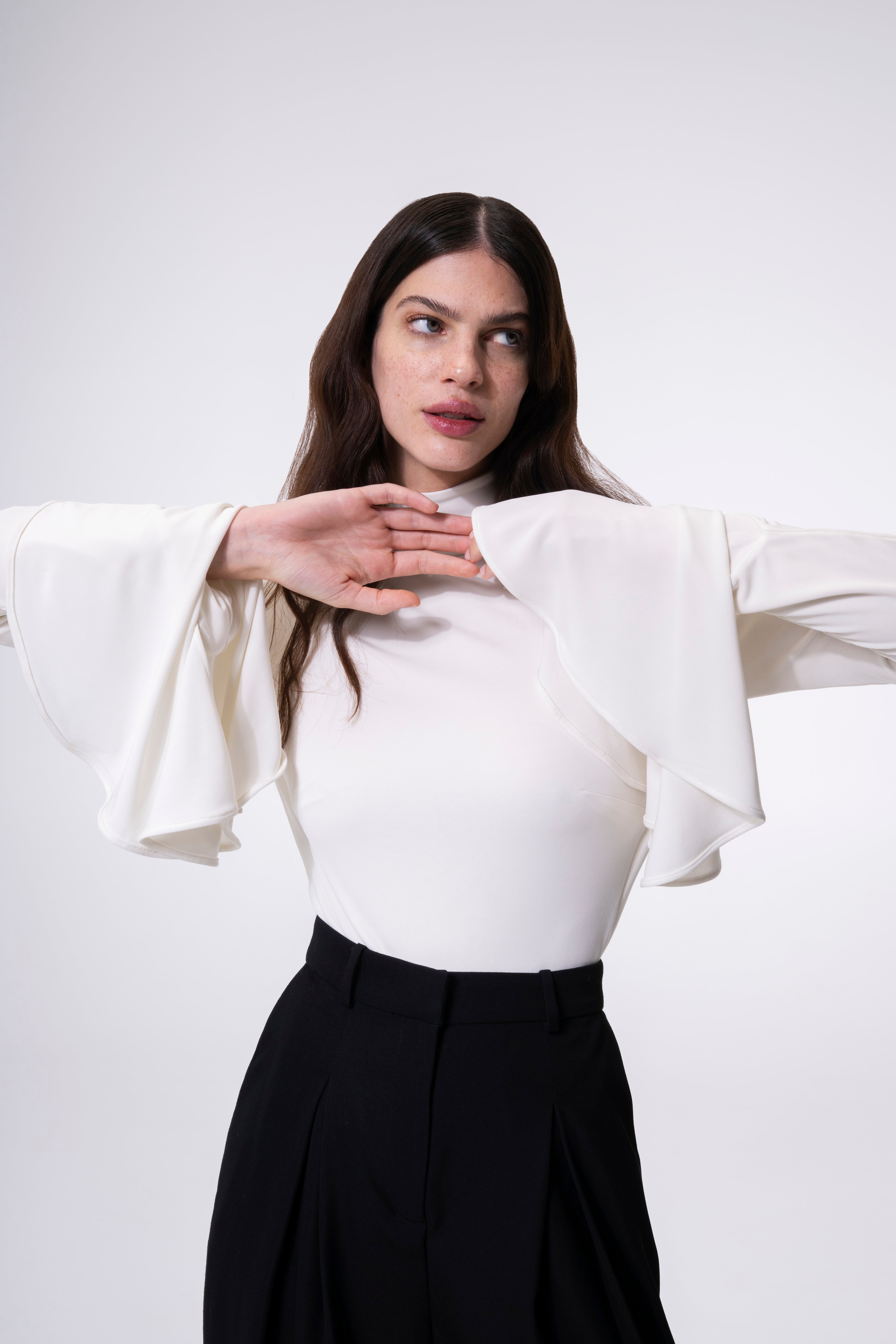 Bell Sleeves Bodysuit Ivory