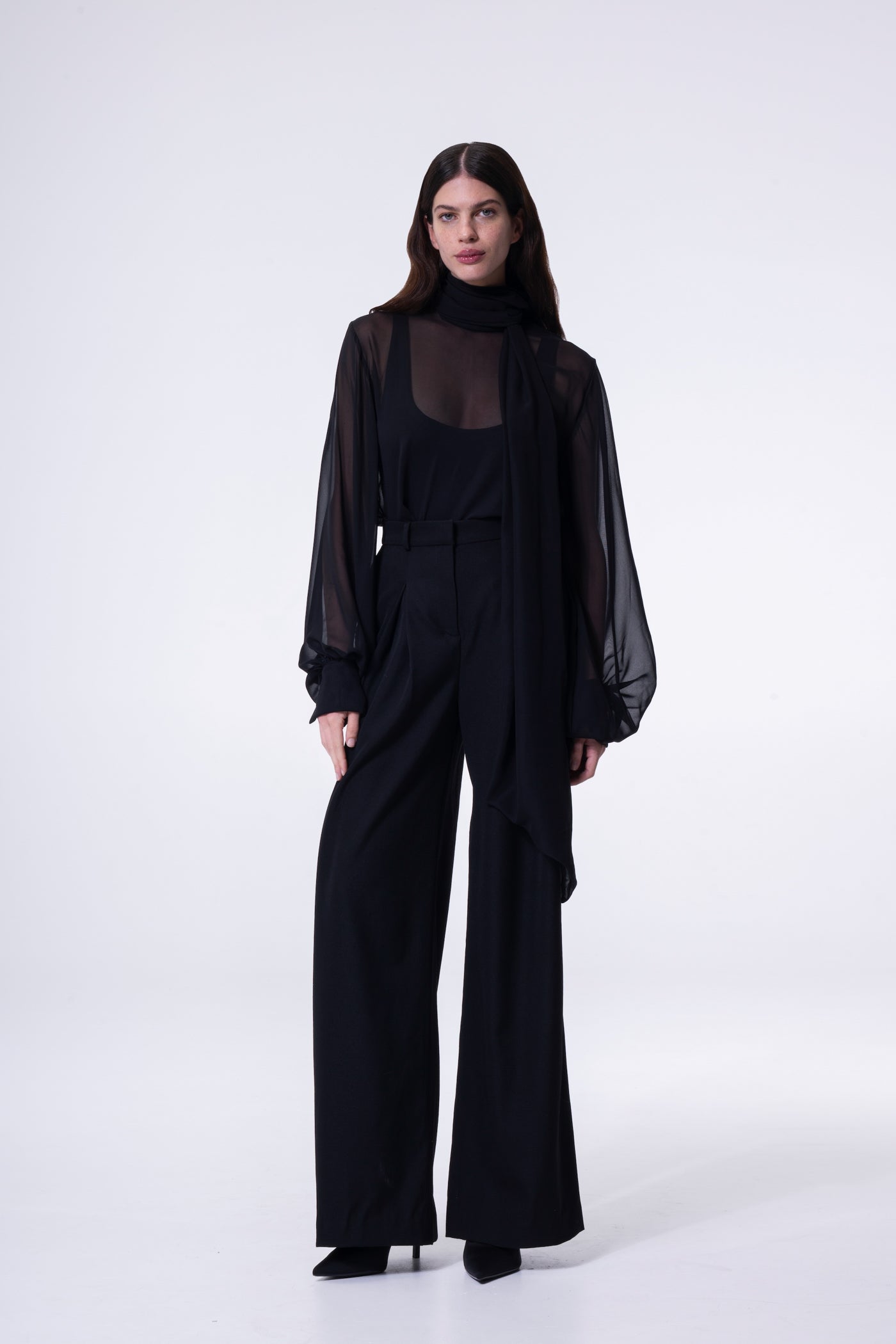 The Bow Blouse Black